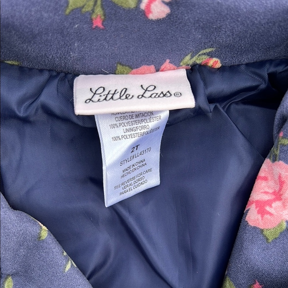 Floral Kids Jacket - Blue and Pink - Picture 2 of 6